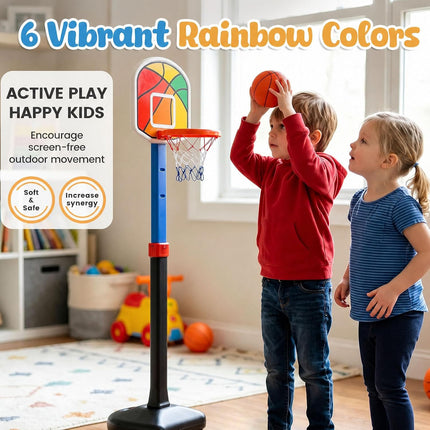 6PCS 5in Mini Basketballs with Pump, Indoor Outdoor Play Balls for Kids, Orange