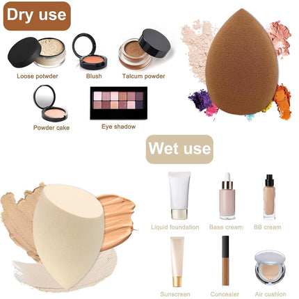 12-Pc Makeup Sponge Set, Latex-Free Soft Beauty Blenders for Powder & Liquid