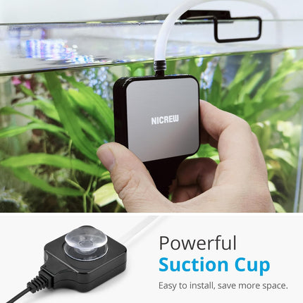 Aquarium Aerator Pump – Nano Silent, 0.3 L/min, Accessories Included