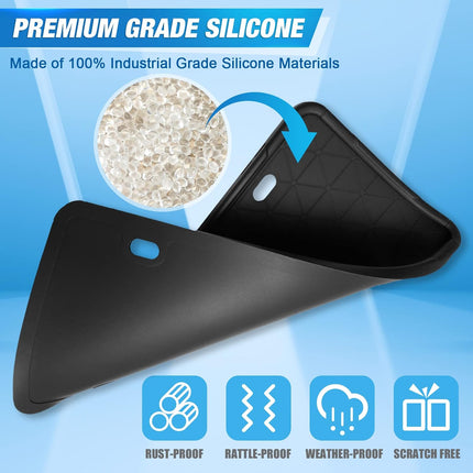 2 Pack Silicone License Plate Frames – Universal US Car, Rust & Rattle Proof, Black