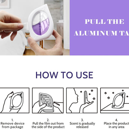 4 Pack Lavender Air Freshener for Home Odor Eliminator for Bathroom Closets Pets