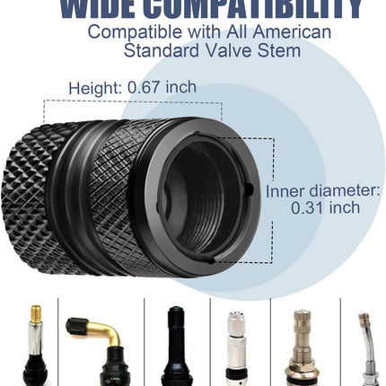 Tire Valve Stem Caps – 8 Pack, Corrosion-Resistant Alloy, Leak-Proof for Cars & Bikes