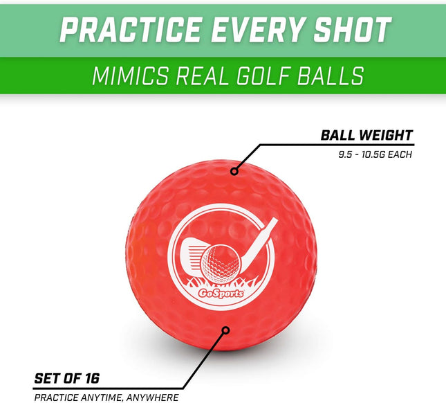 Foam Golf Practice Balls – Realistic Feel, Limited Flight Indoor/Outdoor