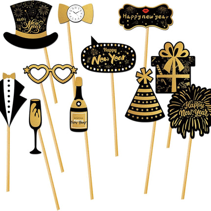 New Years Eve 2026 Photo Booth Props – Party Frame & Decorations Set