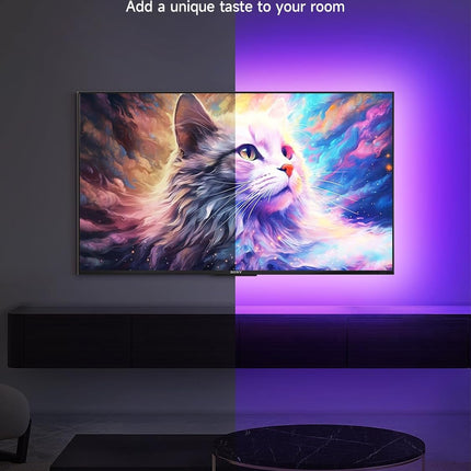 16.4ft TV LED Backlight – RGB, Music Sync, App & Button Control, USB Powered
