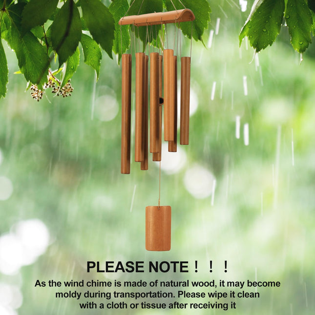 Wind Chimes for Outside – Bamboo, Natural Sounds, Sympathy Gift for Mom & Garden