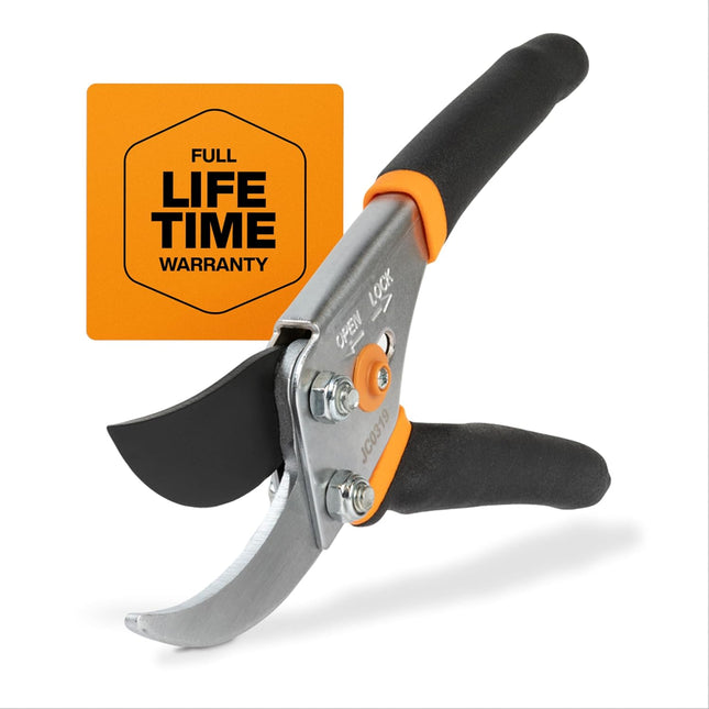 Bypass Pruning Shears – 5/8" Cut Capacity, Rust-Resistant Steel Blade
