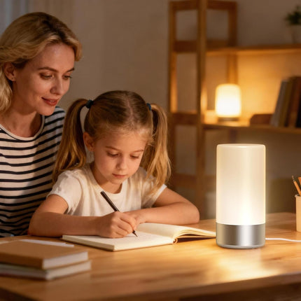 Table Lamp Touch Control 3-Level Dimmable 256 RGB Colors LED Bedside Nightstand