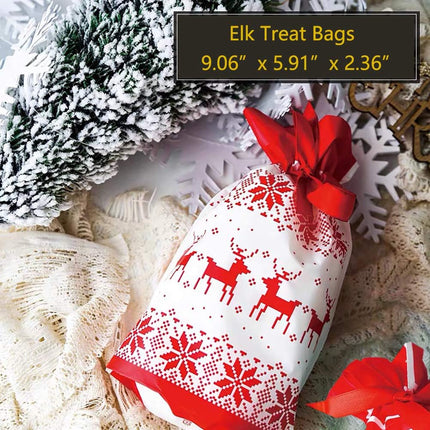 24PCS Christmas Treat Bags – Santa Drawstring Candy & Party Favor Bags