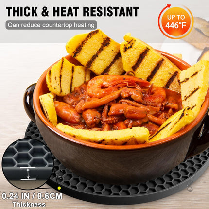 4-Pack Silicone Trivet Mats – Multipurpose, BPA-Free Hot Pads for Kitchen Use