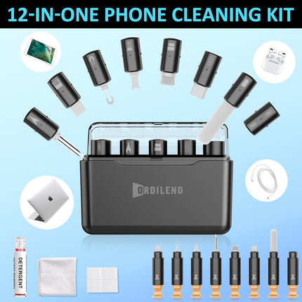 iPhone Cleaning Kit, Charging Port & AirPod Cleaner, Multi-Tool, Portable Case