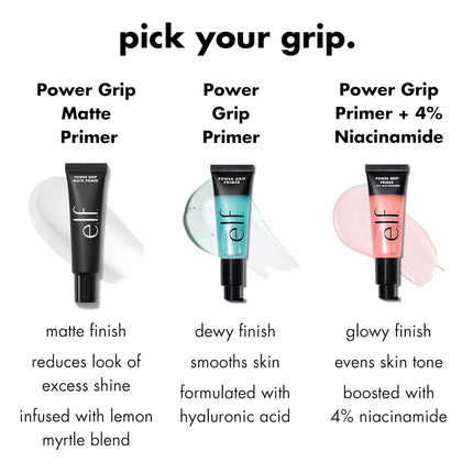 Power Grip Face Primer – Gel-Based, Hydrating, Smooths & Grips Makeup
