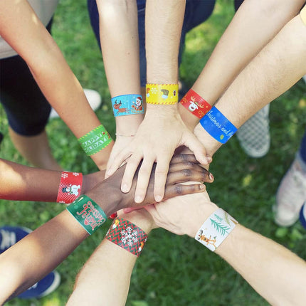 48 PCS Holiday Slap Bracelets for Kids Boys Girls Stocking Stuffers