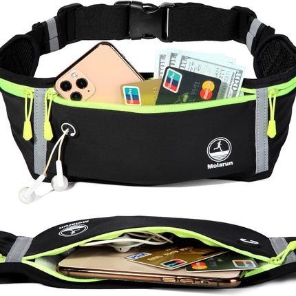 Running Belt Waist Pack, Slim Fanny Pack with Phone Holder for Jogging & Fitness