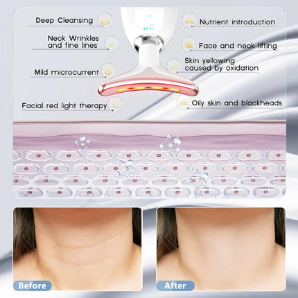 Face Massager 7-in-1 – Red Light Therapy Wand for Skin Care & Sculpting