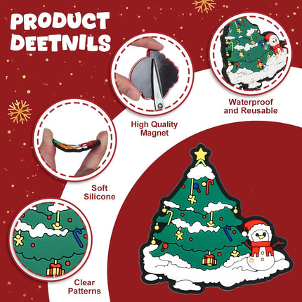 Christmas Fridge Magnets for Kids – Large Soft Toddler Magnets for Learning & Play