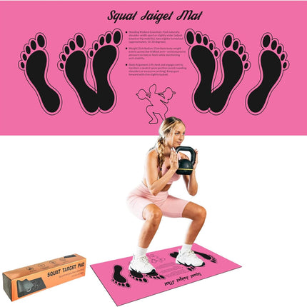 Squat Mat with Foot Position Guide Anti Slip Home Gym Workout Mat