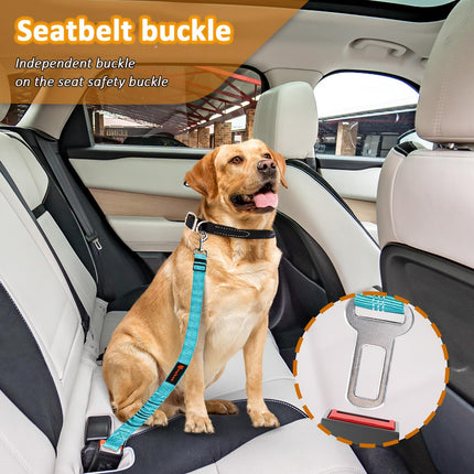 3-in-1 Dog Car Seatbelt Harness – Adjustable, Reflective, Blue & Black