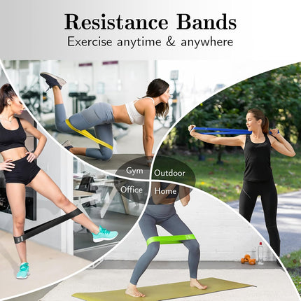 Resistance Bands Set with 5 Levels for Fitness, Yoga & Strength Training