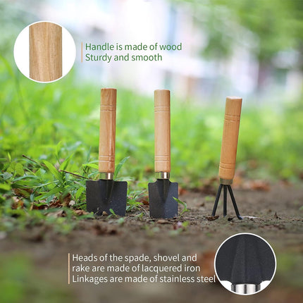 5Pcs Mini Succulent Garden Tool Set, Repotting Kit with Pruning Scissors