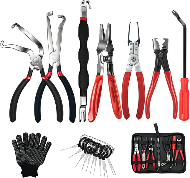 10PCS Electrical Connector Disconnect Pliers Set for Cars, Trucks & SUVs, Wiring Tools