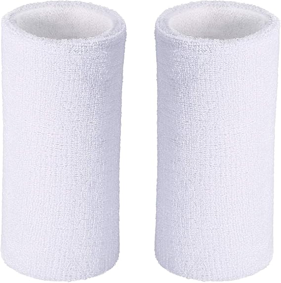 Men & Women Athletic Wristbands – 6" Sweat Absorbing for Tennis & Running