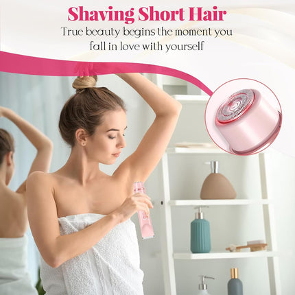 Waterproof 2-in-1 Bikini & Face Trimmer for Women – Ceramic Blades, Painless Shaver