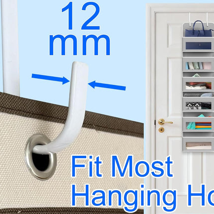 4 Pack Over Door Hooks White Rubber Coated Hangers for Towels and Coats