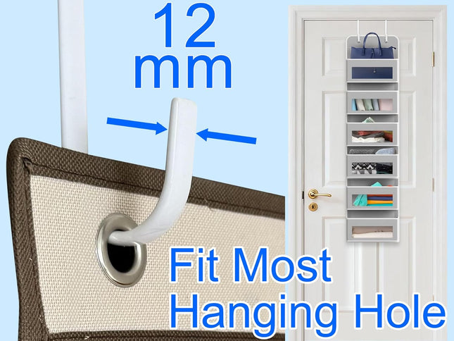 4 Pack Over Door Hooks White Rubber Coated Hangers for Towels and Coats