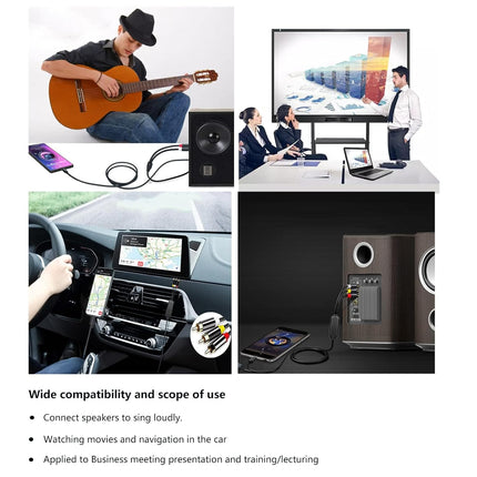 6FT USB-C to RCA Cable Adapter – Screen Mirroring with USB A/C Charging
