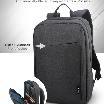 Laptop Backpack B210 – 15.6", Water-Repellent, Lightweight, Black