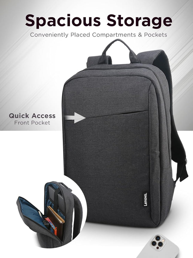 Laptop Backpack B210 – 15.6", Water-Repellent, Lightweight, Black