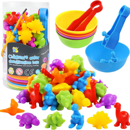Dinosaur Counting Sorting Toy Montessori Matching STEM Learning Game Kids