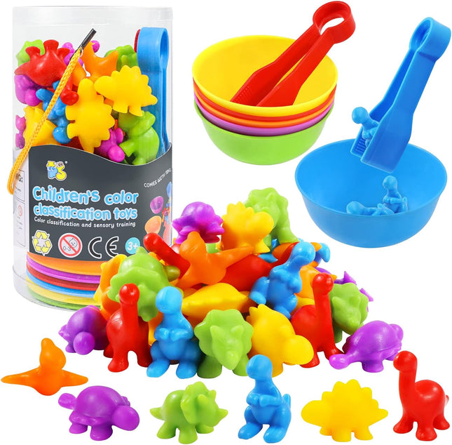 Dinosaur Counting Sorting Toy Montessori Matching STEM Learning Game Kids