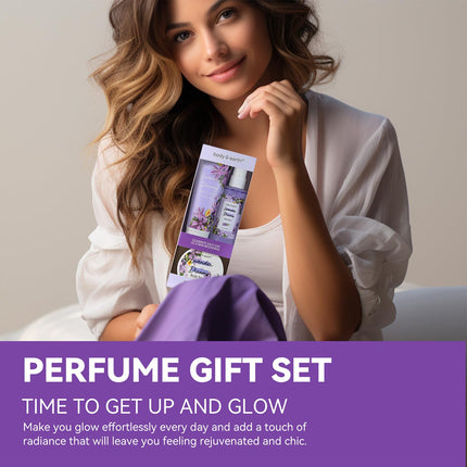 Body Mist Gift Set – Lavender Dreams Perfume, Lotion & Scrub for Her