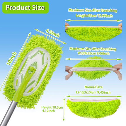 4PCS Reusable Microfiber Mop Pads, Wet Dry Sweeping Cloths for Swiffer