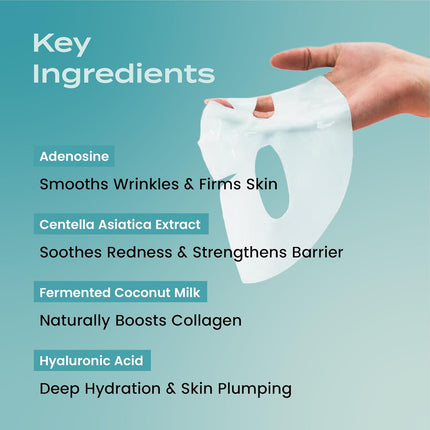 Hydrate Korean Face Mask 5 Pack – Hyaluronic Acid & Aloe Sheet Mask