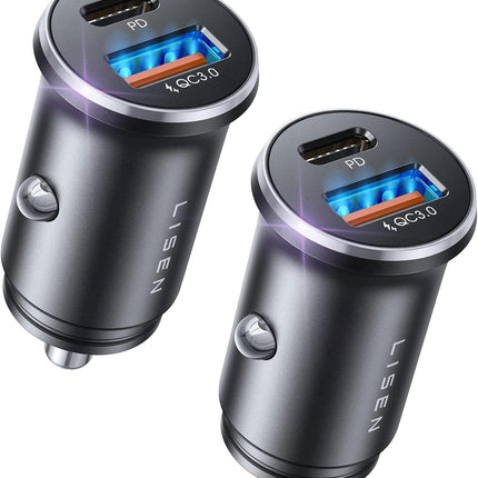 69W USB C Car Charger Adapter, Fast Charging Cigarette Lighter Plug for iPhone