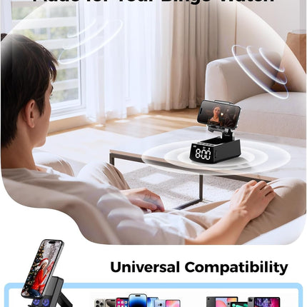 Bluetooth Speaker & Phone Stand, HD Sound, Anti-Slip, Gift for Men & Women
