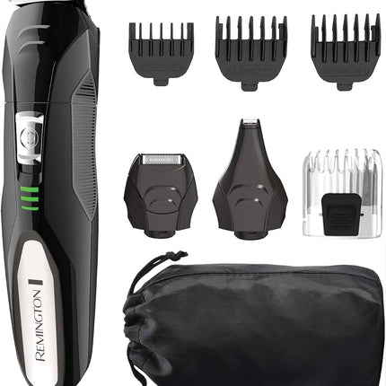8-Piece All-in-One Grooming Kit for Men, Trimmer, Shaver, Clippers & Combs, Black