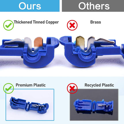 120Pcs T-Tap Wire Connectors, Quick Splice Electrical T Connectors Kit