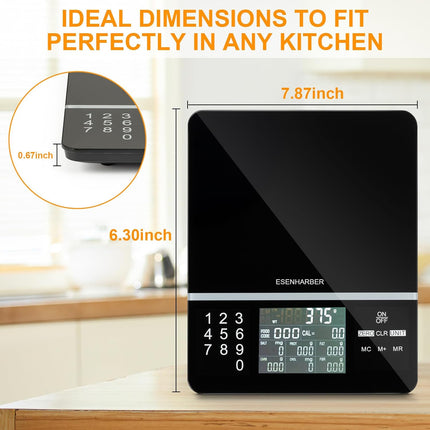 Smart Food Scale with Nutritional Calculator, Lbs Grams Ounces Display