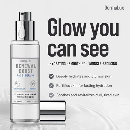 Hyaluronic Acid & Peptides Face Serum – Anti-Aging, Hydrating, 1.69 Fl Oz