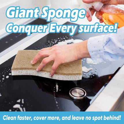 6 Pack Kitchen Scrub Sponges Non-Scratch, Large Cellulose Sponges,