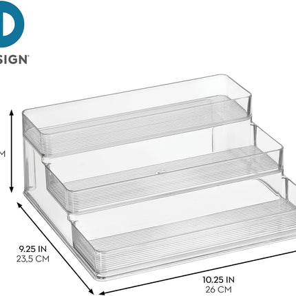 3-Tier Clear Nail Polish Organizer Display Stand Holds Up to 30 Bottles