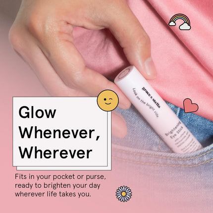 Under Eye Brightener Balm Stick 0.13oz – Caffeine, Niacinamide & Hyaluronic Acid