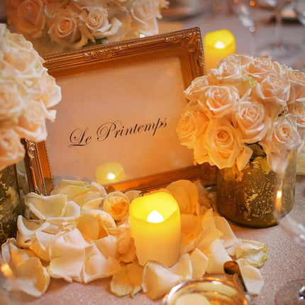 24 Pack Flameless Votive Candles – Battery Operated LED Tea Lights, Warm White