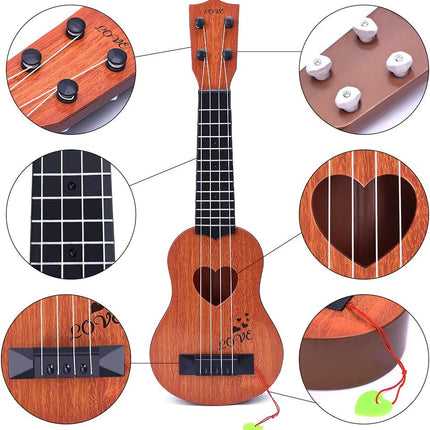 Wooden Ukulele Toy for Kids Educational Musical Instrument Preschool Gift
