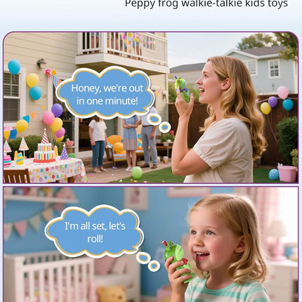 2-Pack Kids Walkie Talkies – Rechargeable Frog Toys for Ages 3-8