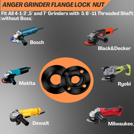 7PCS Angle Grinder Nut & Wrench Kit – Compatible with Dewalt, Makita, Bosch